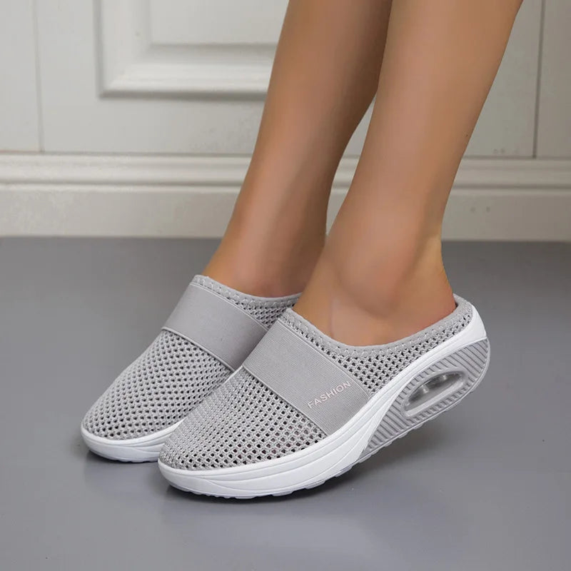 Women's Casual Orthopedic Platform Sandals, Non-Slip Diabetic Walking Slippers