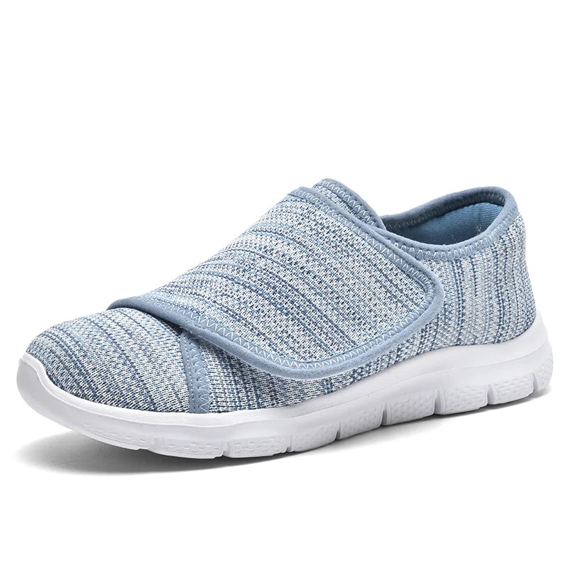 Women's Orthopedic Wide Feet Diabetic Shoes, Adjustable Eversion Casual Walking Shoes