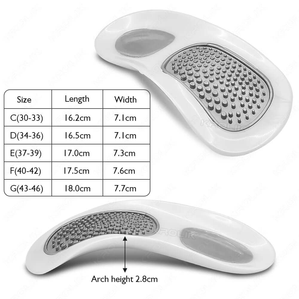 Removable Orthopedic Half Insoles – Arch Support & Foot Pain Relief Pads