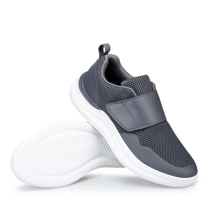 Men's Orthopedic Wide Feet Casual Diabetic Walking Shoes, Adjustable Eversion
