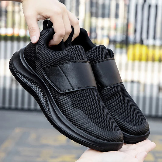 Men's Orthopedic Wide Feet Casual Diabetic Walking Shoes, Adjustable Eversion