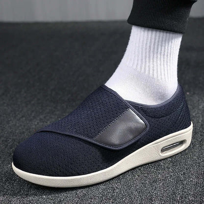 Men's Orthopedic Wide Feet Diabetic Shoes, Adjustable Walking Sneakers