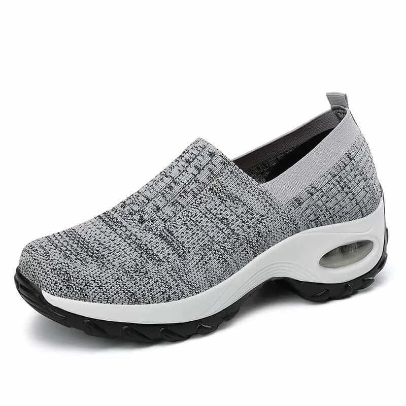 Women's Slip-On Orthopedic Walking Shoes with MWomen's Slip-On Orthopedic Shoes:  Effortless Comfort: Supportive Slipesh and Platform Sole..