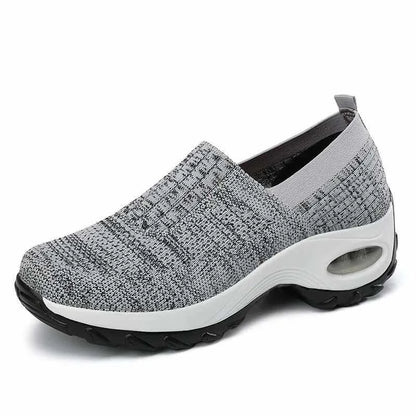 Women's Slip-On Orthopedic Walking Shoes with MWomen's Slip-On Orthopedic Shoes:  Effortless Comfort: Supportive Slipesh and Platform Sole..