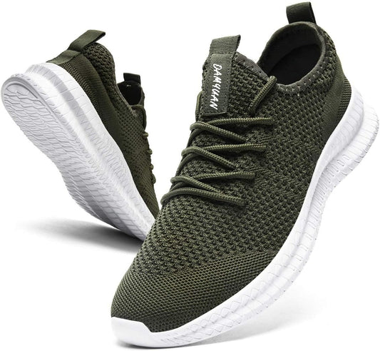 Men Running Shoes Men Casual Breathable Walking Shoes Sport Athletic Sneakers Gym Tennis Slip on Comfortable Lightweight Shoes